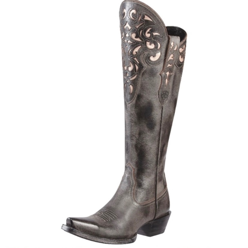 Vintage Ariat Hacienda Gray Boots 7.5